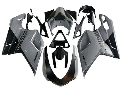 2007-2014 Ducati 1198 / 1098 / 848 Glossy Gray Black Fairing Kit