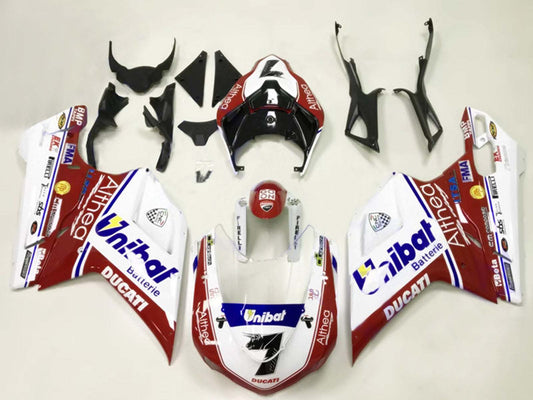 2007-2014 Red White Blue Purple Ducati 848 1098 1198 Fairing Kit