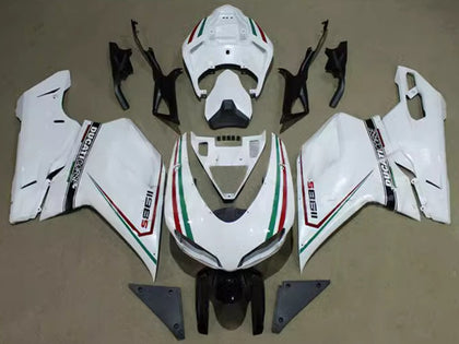 2007-2014 Ducati 1198 / 1098 / 848 White Red Green Fairing Kit