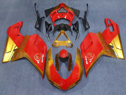2007-2014 Ducati 1198 / 1098 / 848 Gold Red Fairing Kit