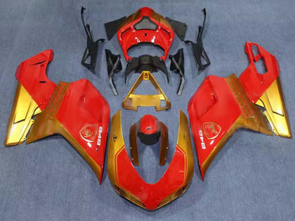 2007-2014 Ducati 1198 / 1098 / 848 Gold Red Fairing Kit