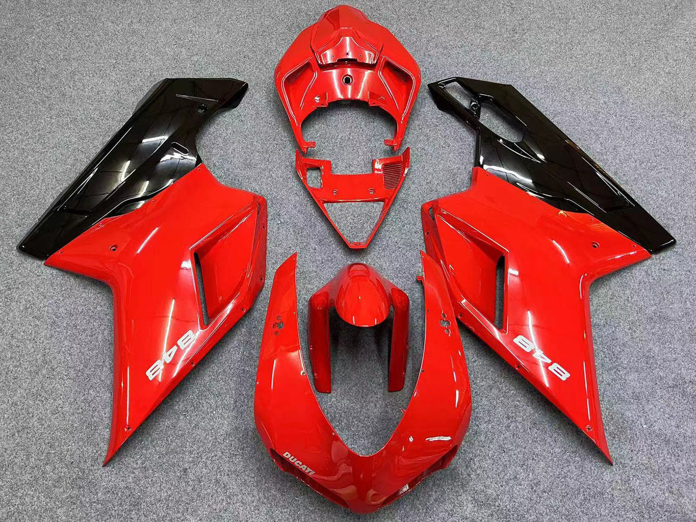 2007-2014 Red Ducati Ducati 848 1098 1198 Fairing Kit
