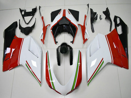 2007-2014 Red White Blue Ducati 848 1098 1198 Fairing Kit
