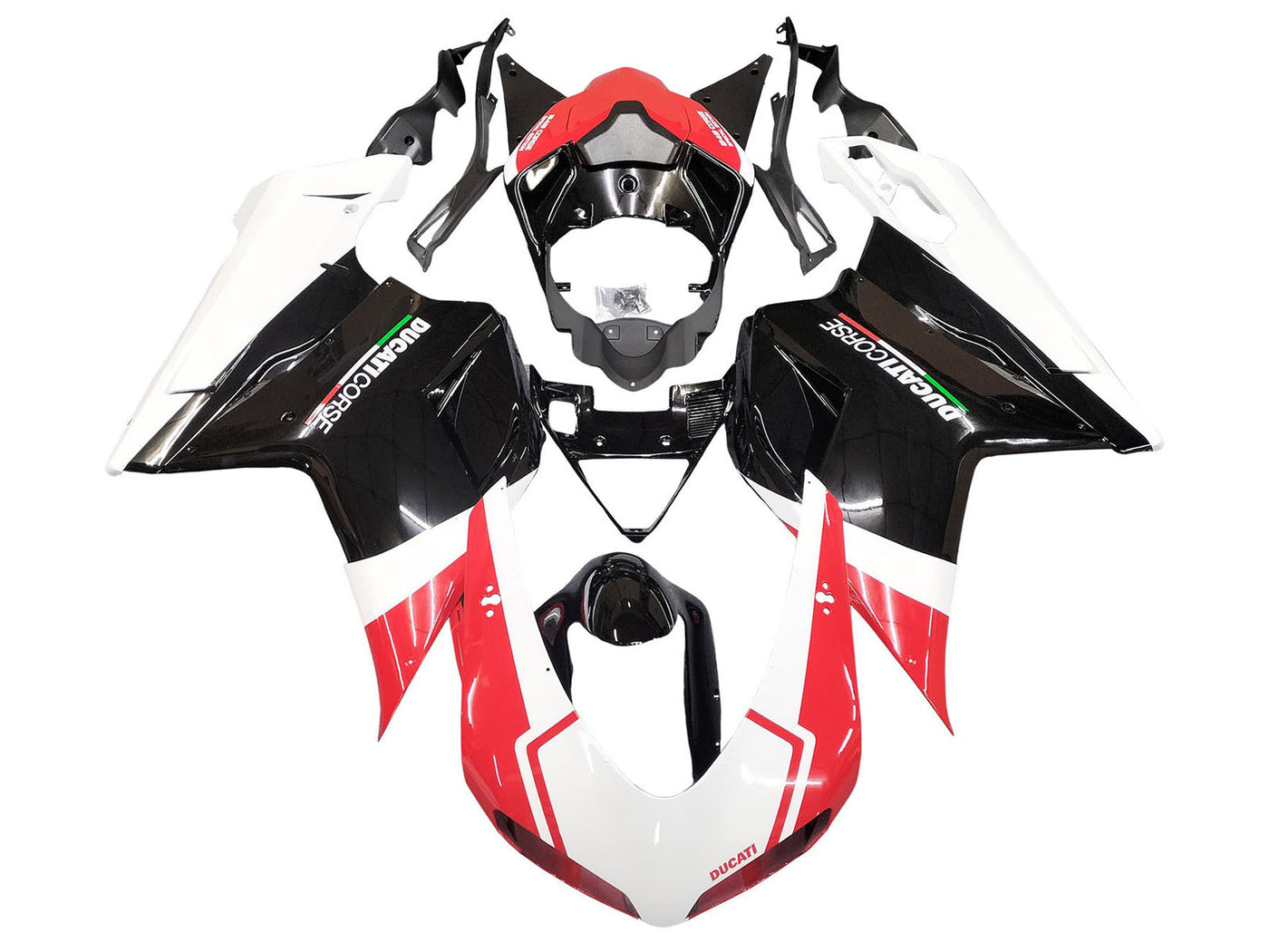 2007-2014 Red White Black Ducati Ducati 848 1098 1198 Fairing Kit