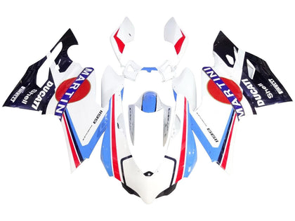 2007-2014 Ducati 1199-Panigale / 1198 / 1098 / 848 White Red Blue Fairing Kit