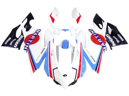 2007-2014 Ducati 1199-Panigale / 1198 / 1098 / 848 White Red Blue Fairing Kit