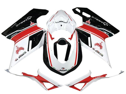 2007-2014 Ducati 1198 / 1098 / 848 Red White Black Fairing Kit