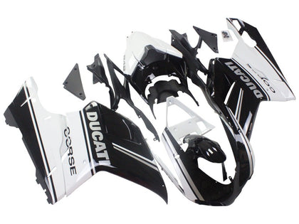 2007-2014 Ducati 1198 / 1098 / 848 Black White Fairing Kit