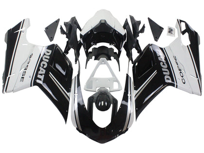 2007-2014 Ducati 1198 / 1098 / 848 Black White Fairing Kit