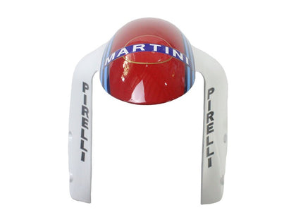2007-2014 Ducati 1198 / 1098 / 848 White Red with Blue Line Martini Fairing Kit