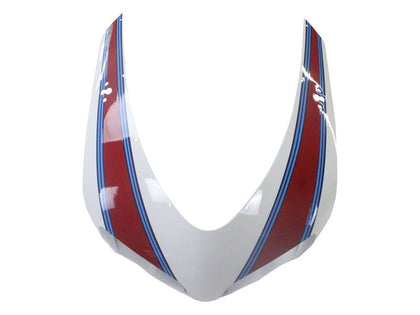 2007-2014 Ducati 1198 / 1098 / 848 White Red with Blue Line Martini Fairing Kit