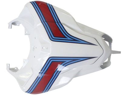 2007-2014 Ducati 1198 / 1098 / 848 White Red with Blue Line Martini Fairing Kit