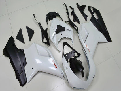 2007-2014 Ducati 1198 / 1098 / 848 White Black Fairing Kit