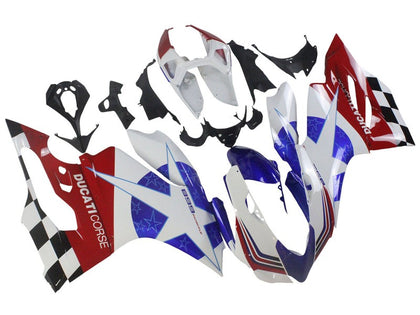 2011-2014 Ducati 899-Panigale / 1199-Panigale White Blue Red Panigale Fairing Kit