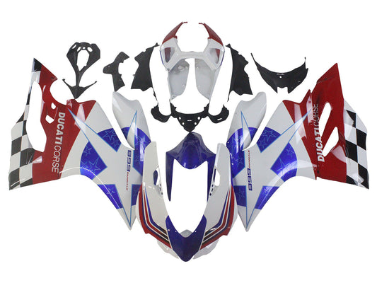 2011-2014 White Blue Red Ducati Panigale 899 1199 Fairing Kit