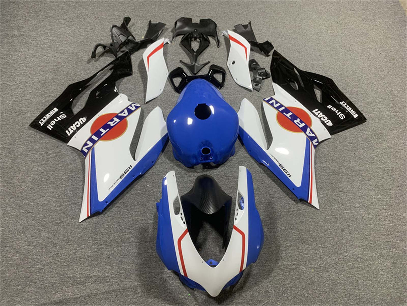 2011-2014 Blue White Black Martini Ducati Panigale 899 1199 Fairing Kit
