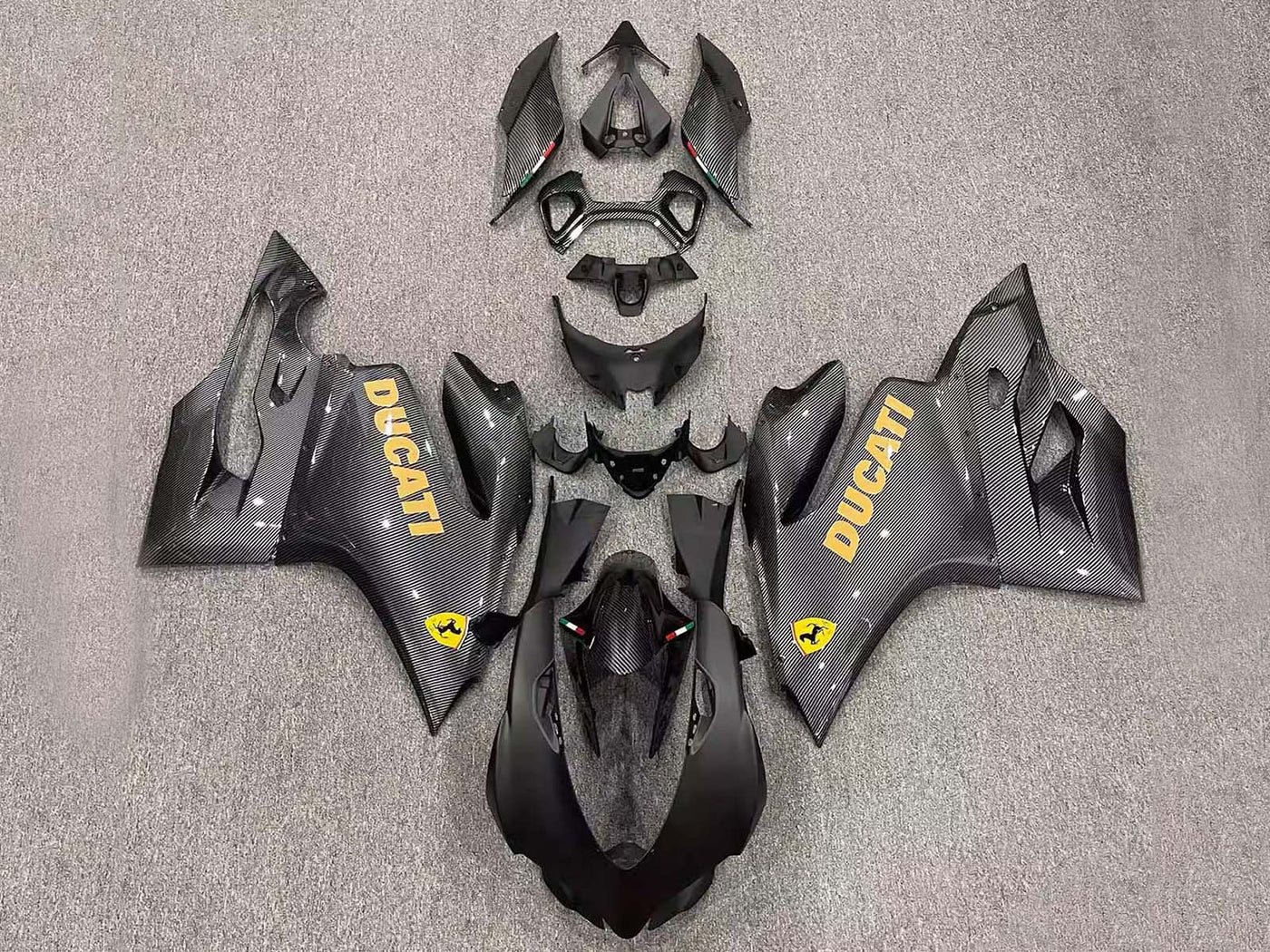2011-2014 Black Carbon Fiber Ducati Panigale 899 1199 Fairing Kit