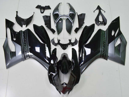 2011-2014 Ducati 899-Panigale / 1199-Panigale Glossy Black Gray Panigale Fairing Kit