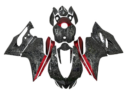 2011-2014 Ducati 899-Panigale / 1199-Panigale Black Red Forged Carbon Fiber Panigale Fairing Kit