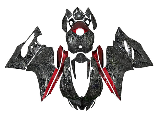 2011-2014 Black Red Forged Carbon Fiber Ducati Panigale 899 1199 Fairing Kit