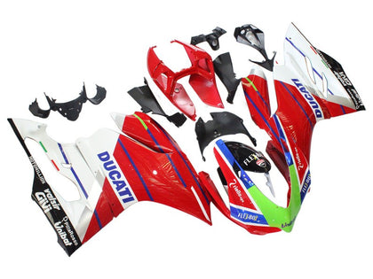 2011-2014 Ducati 899-Panigale / 1199-Panigale Red White with Blue Line Valsir Givi Panigale Fairing Kit