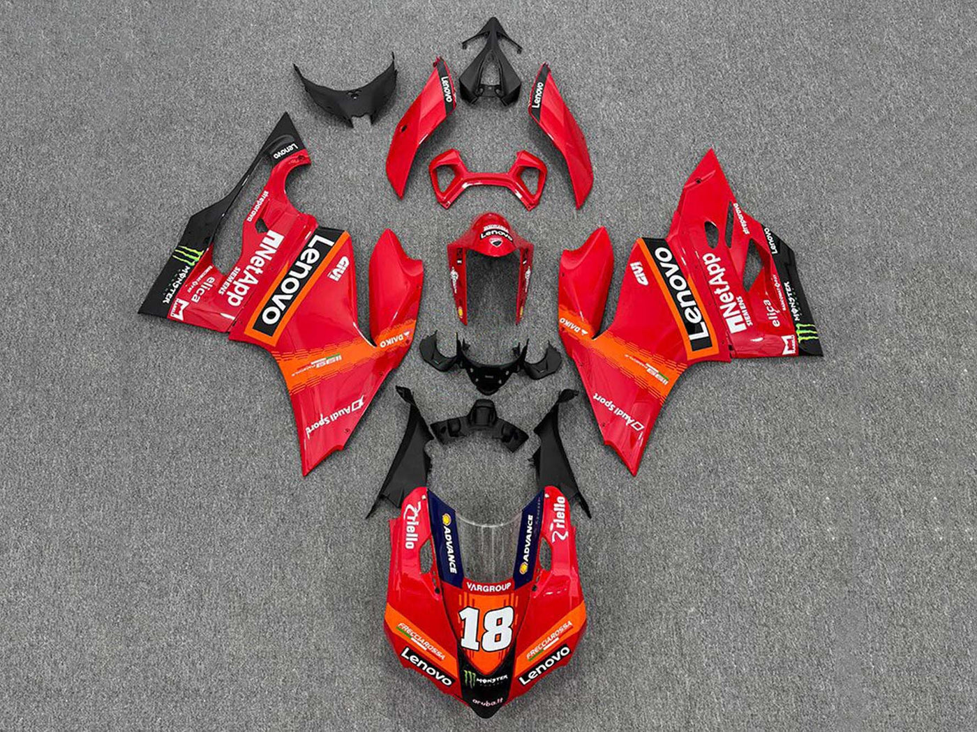2011-2014 Red Orange Lenovo 18 Ducati Panigale 899 1199 Fairing Kit