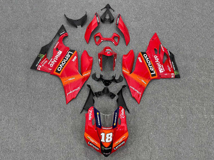 2011-2014 Ducati 899-Panigale / 1199-Panigale / Monster Red Orange Lenovo 18 Panigale Fairing Kit