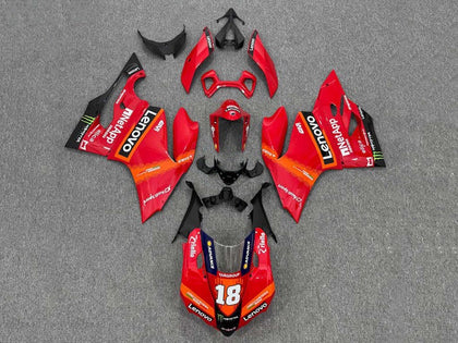 2011-2014 Ducati 899-Panigale / 1199-Panigale / Monster Red Orange Lenovo 18 Panigale Fairing Kit