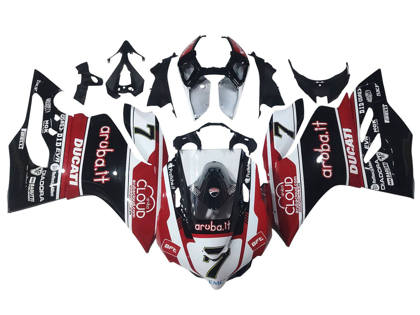 2011-2014 White Red Black Ducati Ducati Panigale 899 1199 Fairing Kit