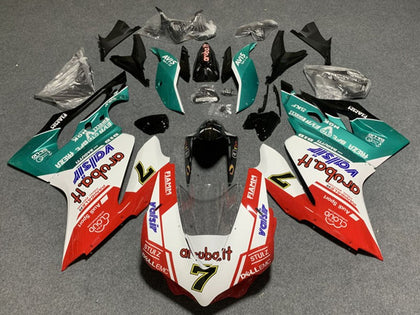 2011-2014 Ducati 899-Panigale / 1199-Panigale Red White Green Avis Valsir 7 Panigale Fairing Kit