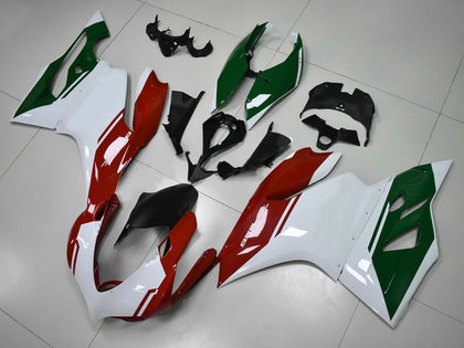2011-2014 Ducati 899-Panigale / 1199-Panigale White Red Dark Green Panigale Fairing Kit