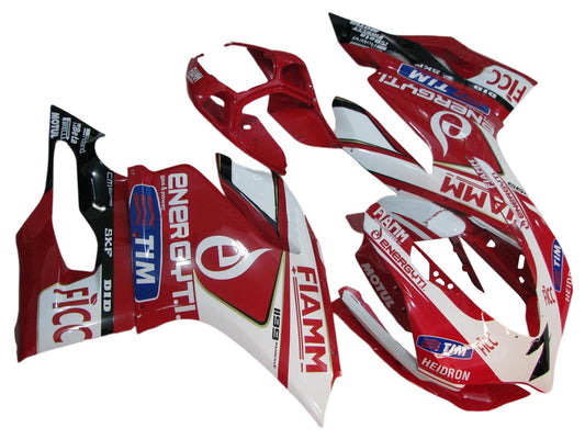 2011-2014 Red White Fiamm Ducati Panigale 899 1199 Fairing Kit