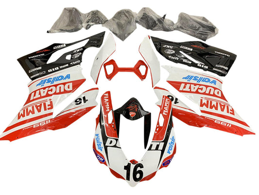 2011-2014 White Red Black Valsir Fiamm Ficc 16 Ducati Panigale 899 1199 Fairing Kit