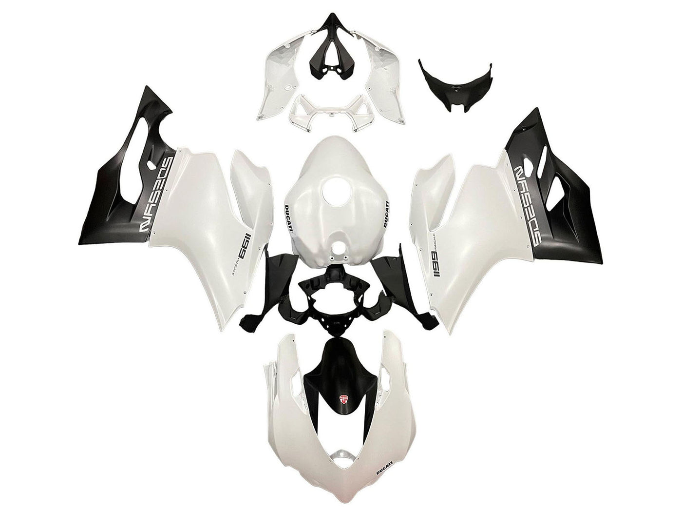 2011-2014 White Black Ducati Panigale 899 1199 Fairing Kit