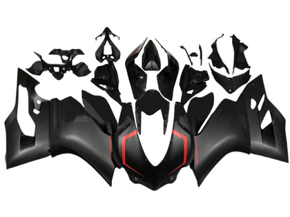 2015-2020 Ducati 959-Panigale / 1299-Panigale Black Red Carbon Fiber Fairing Kit