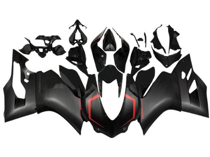 2015-2020 Ducati 959-Panigale / 1299-Panigale Black Red Carbon Fiber Fairing Kit