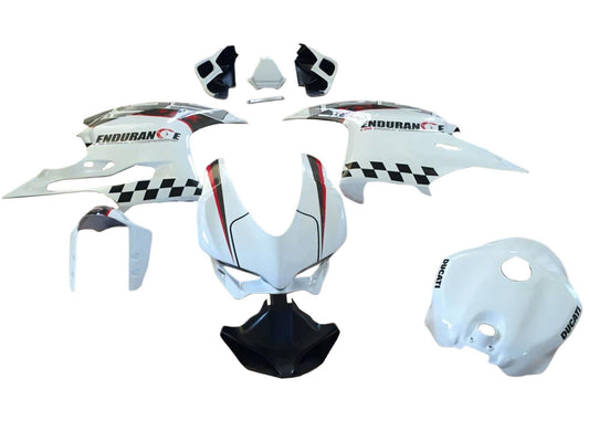 2015-2020 White Black With Checkerboard Ducati 959 1299 Fairing Kit