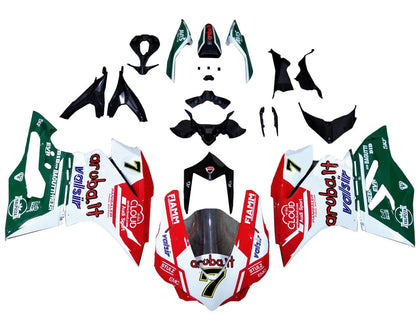 2015-2020 Ducati 959-Panigale / 1299-Panigale Red White Green Valsir Fiamm 7 Fairing Kit