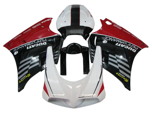 1993-2005 White Black Red Racing Ducati 748 916 996 998 Fairing Kit