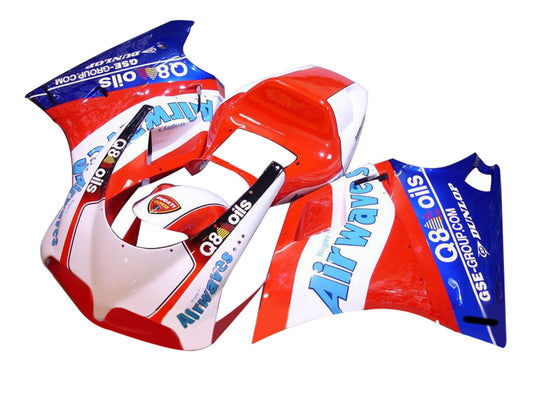 1993-2005 Red White Blue Air Waves Ducati 748 916 996 998 Fairing Kit