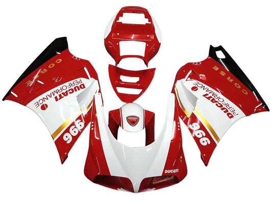 1993-2005 Red White 996 Ducati 748 916 996 998 Fairing Kit