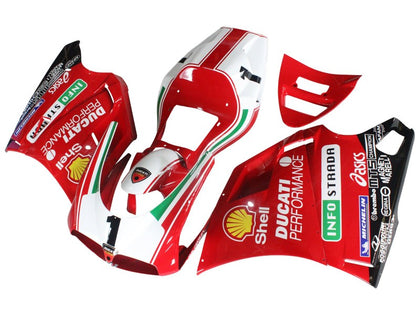 1993-2005 Ducati 998 / 996 / 916 / 748 White Black Fairing Kit