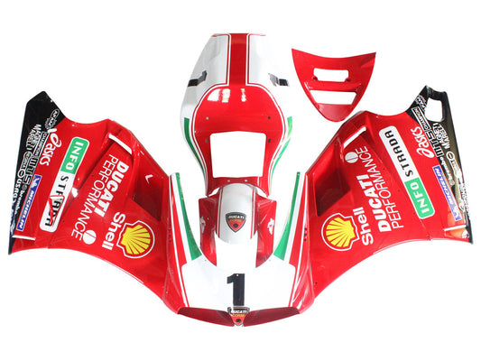 1993-2005 White Black Ducati 748 916 996 998 Fairing Kit