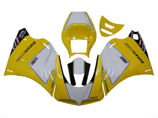 1993-2005 Yellow White Ducati 748 916 996 998 Fairing Kit