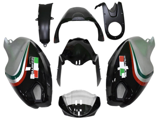 2008-2012 Black Silver Ducati Monster 696 796 1100 1100S Fairing Kit