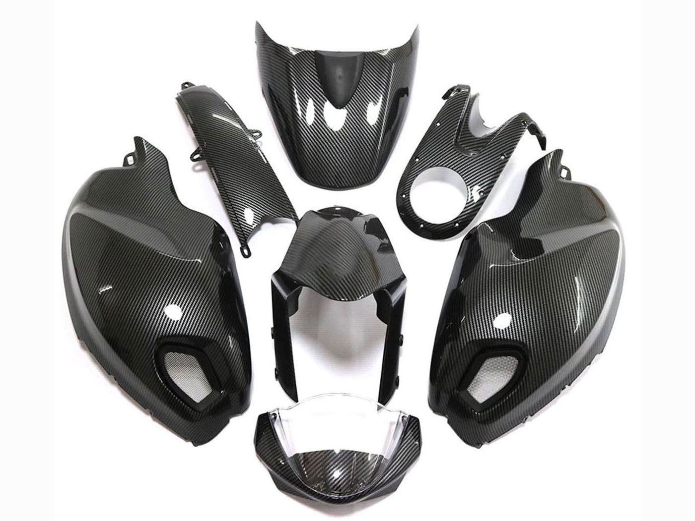 2008-2012 Black Carbon Fiber Ducati Monster 696 796 1100 1100S Fairing Kit