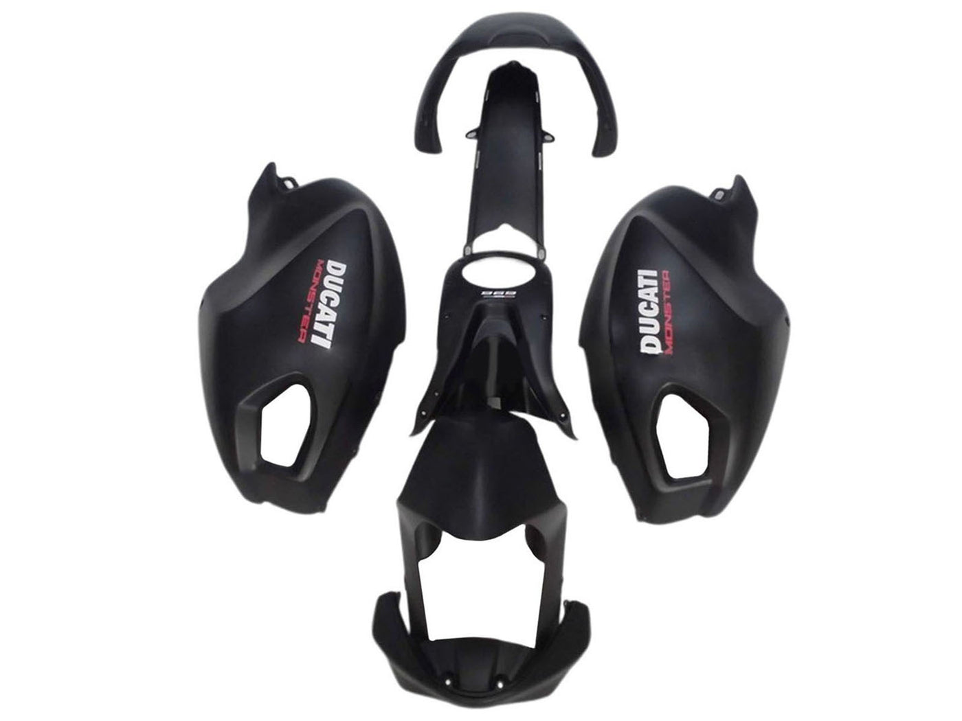 2008-2012 Matte Black Ducati Monster 696 796 1100 1100S Fairing Kit