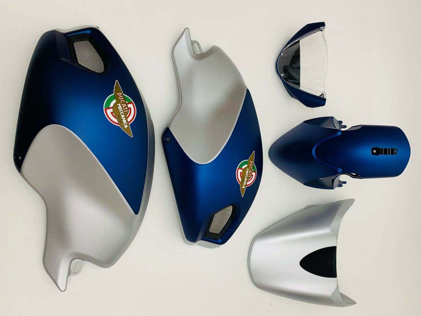 2008-2012 Dark Blue Silver Ducati Monster 696 796 1100 1100S Fairing Kit