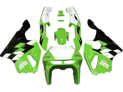 1996-2003 Kawasaki ZX-7R Green Black White Fairing Kit