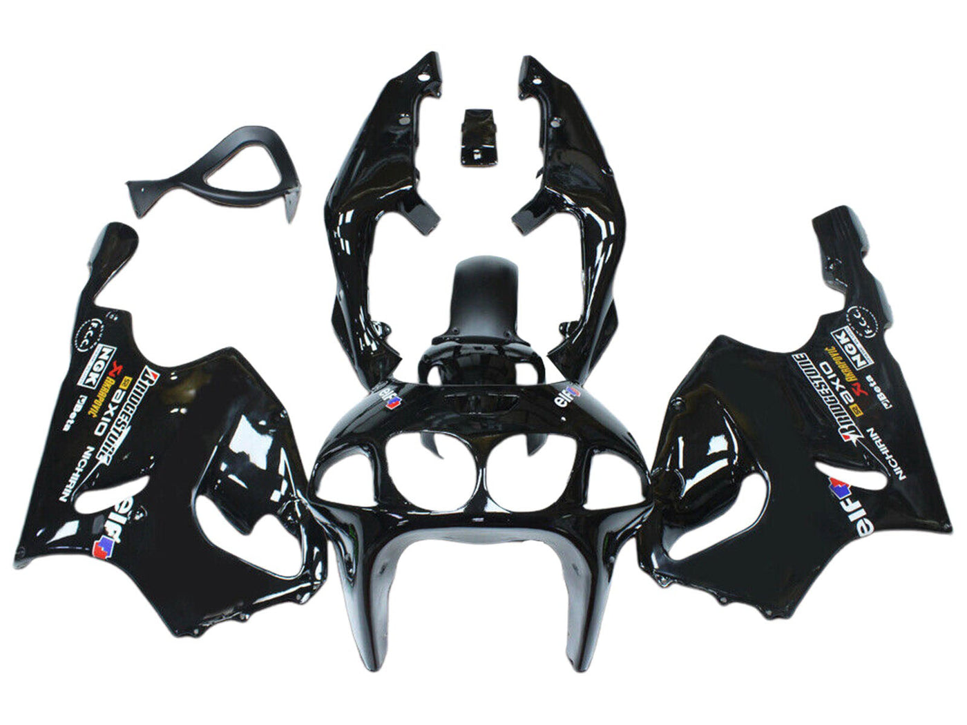 1996-2003 Glossy Black Elf Kawasaki ZX7R Fairing Kit